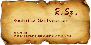 Rechnitz Szilveszter névjegykártya